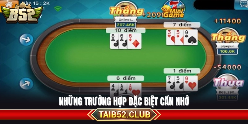 Các tình huống đặc biệt người chơi cần nắm rõ